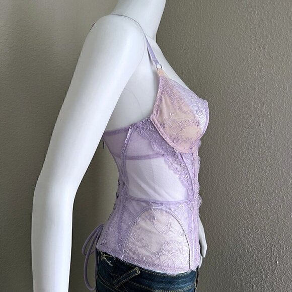 Victoria’s Secret Designer Collection Fairy Corset Size 34 C Lilac Lingerie Sexy - Picture 8 of 9